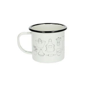 Beker met oor, emaille, Dille & Kamille iconen, 300 ml from Dille & Kamille