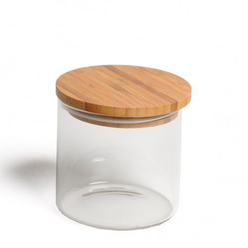 Voorraadpot met bamboe deksel, glas, 450 ml from Dille & Kamille