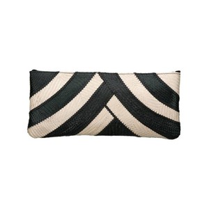 Riza Clutch Banded Black Cream from Disenyo