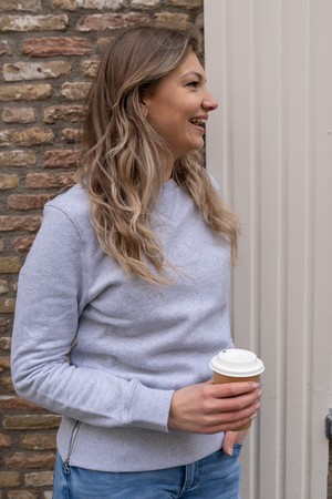 Organic Cotton Sweater – Grey Melange from Douxx