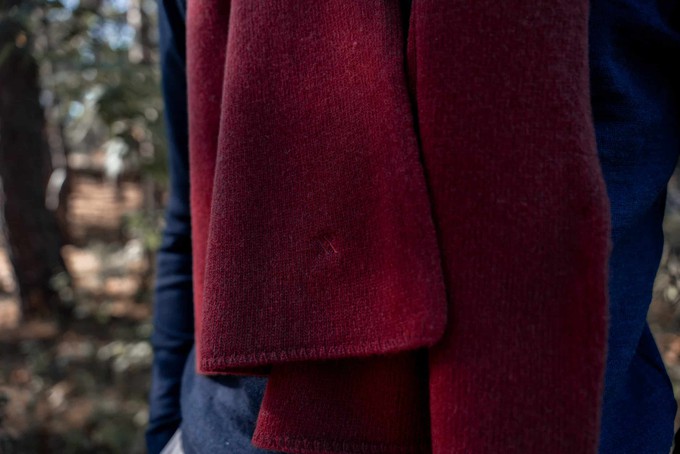 Sjaal Iris – Bordeaux Red from Douxx