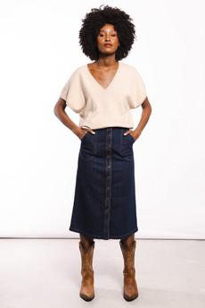 Feyona Skirt | Jeans blue via Elements of Freedom