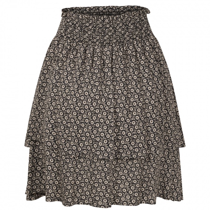 Dean Skirt | Black with little white flower print from Elements of Freedom