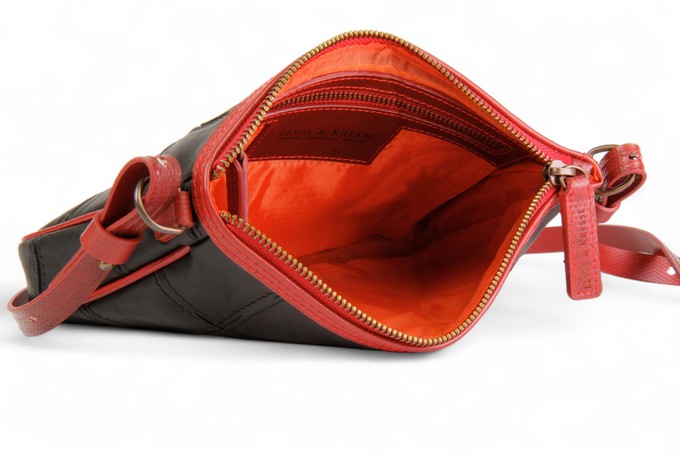 Crossbody Clutch Bag | Leather & Fire-hose from Elvis & Kresse