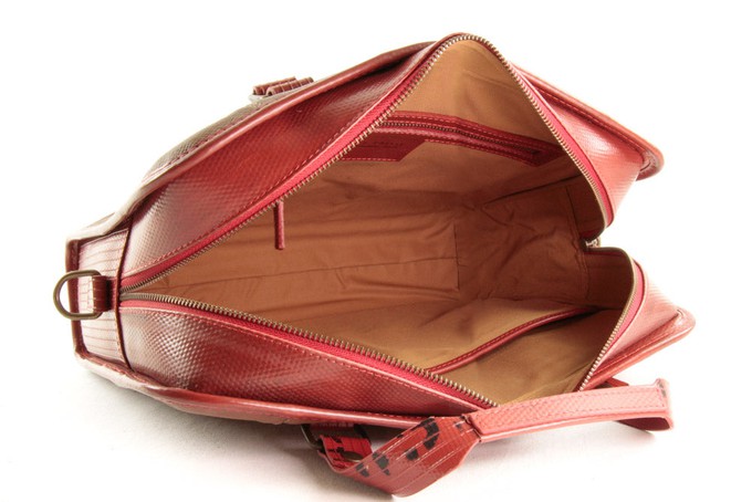 Compact Briefcase | Leather & Fire-hose from Elvis & Kresse