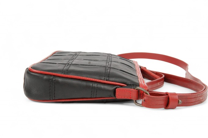 Crossbody Clutch Bag | Leather & Fire-hose from Elvis & Kresse