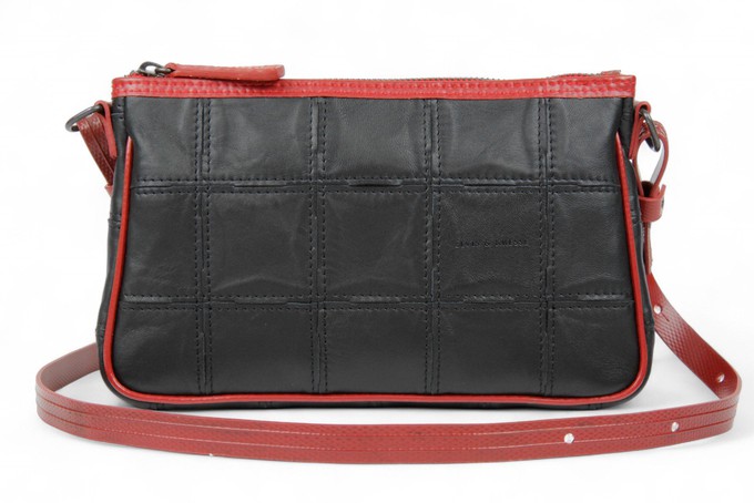 Crossbody Clutch Bag | Leather & Fire-hose from Elvis & Kresse