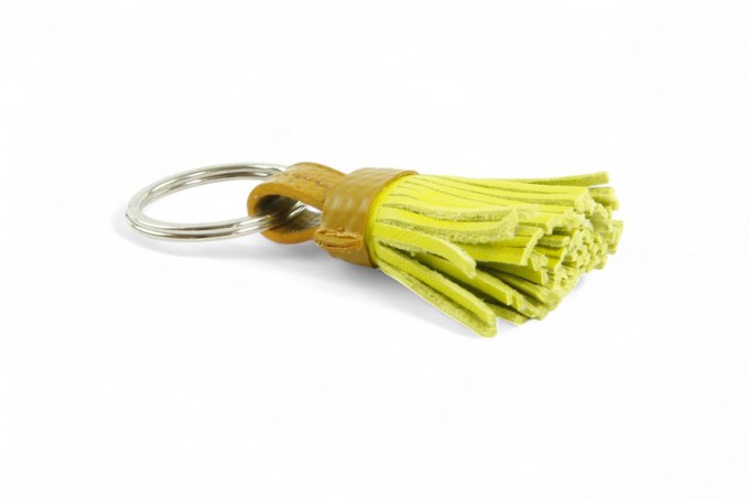 Mini Tassel Keyring | Leather & Fire-hose from Elvis & Kresse