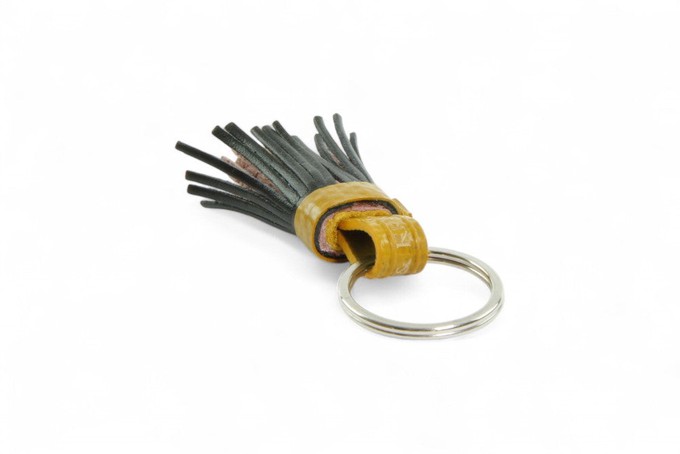 Mini Tassel Keyring | Leather & Fire-hose from Elvis & Kresse