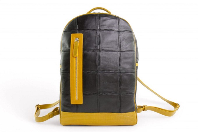 Voyager Backpack | Leather & Fire-hose from Elvis & Kresse