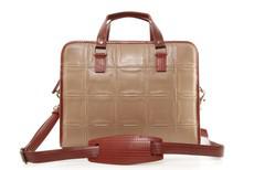 Compact Briefcase | Leather & Fire-hose via Elvis & Kresse