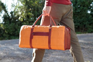Overnight Bag | Leather & Fire-hose from Elvis & Kresse