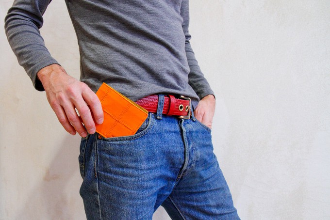 Billfold Wallet with Coin Pocket | Leather & Fire-hose from Elvis & Kresse