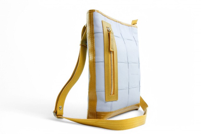 Reporter Bag | Leather & Fire-hose from Elvis & Kresse