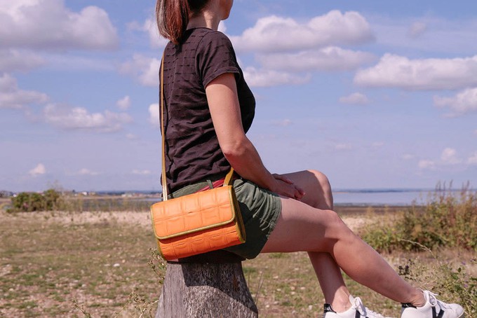 Crossbody Bag | Leather & Fire-hose from Elvis & Kresse