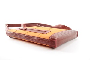 Reporter Bag | Leather & Fire-hose from Elvis & Kresse