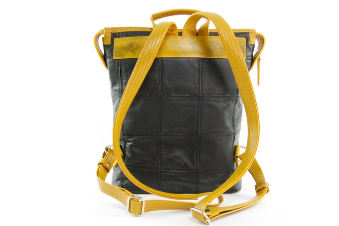 Small Backpack | Leather & Fire-hose from Elvis & Kresse