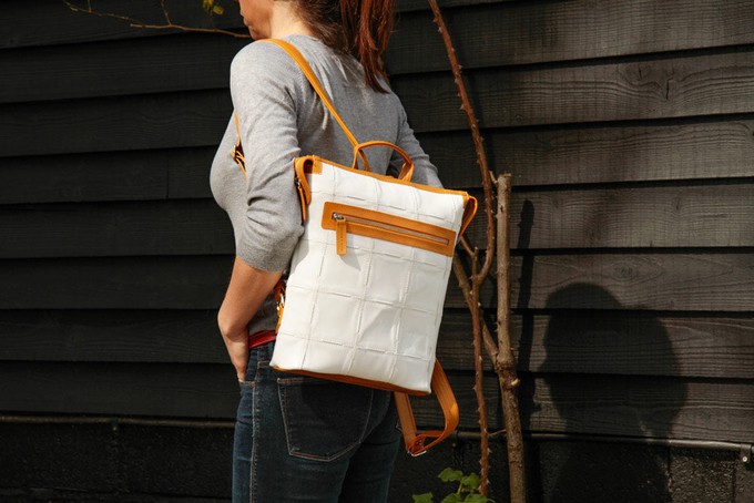 Small Backpack | Leather & Fire-hose from Elvis & Kresse