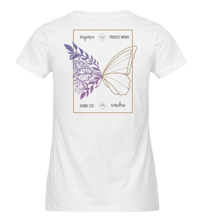 Damenshirt Wings Flow Weiß mit Rückenprint from espero
