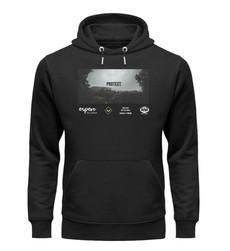 Herrenhoodie Wings Protect Schwarz via espero
