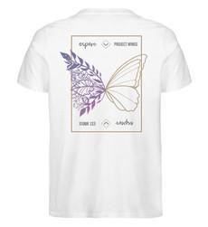 Herrenshirt Wings Flow Weiß mit Rückenprint via espero
