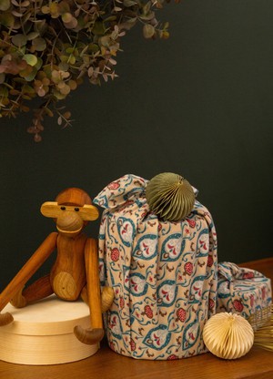 Furoshiki Gift Wrap Teal Fabric Gift Wrap from FabRap