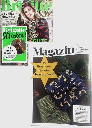 Furoshiki Gift Wrap Jade and Midnight Reindeer Fabric Gift Wrap - Double Sided (Reversible) from FabRap