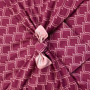Furoshiki Gift Wrap - 3 Pack (Sizes S, M & L) Double Sided Bundle - Blush & Burgundy Arches Maroon from FabRap