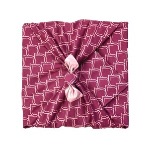 Furoshiki Gift Wrap Blush Whales & Maroon Arches Fabric Gift Wrap - Double Sided (Reversible) from FabRap