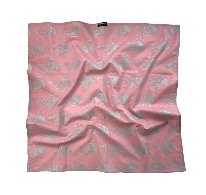 Furoshiki Gift Wrap Blush Whales Fabric Gift Wrap from FabRap