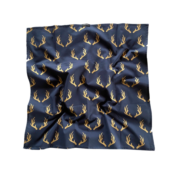 Furoshiki Gift Wrap Midnight Reindeers Fabric Gift Wrap from FabRap