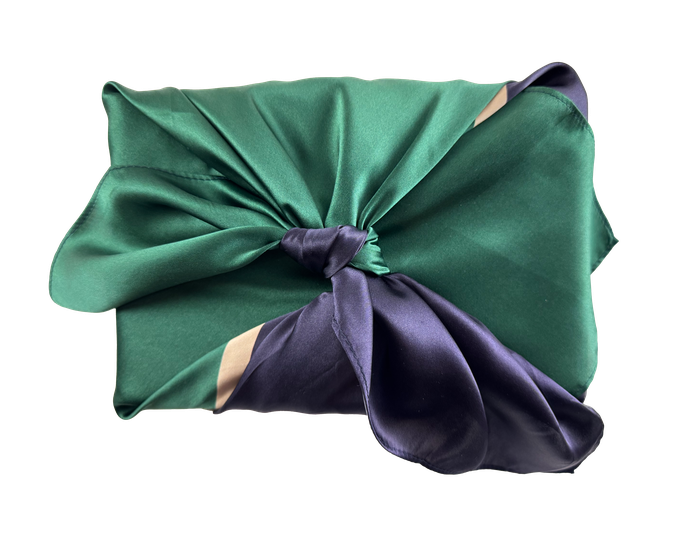 Furoshiki - Emerald Midnight - SILK FabRap Gift Wrapping from FabRap