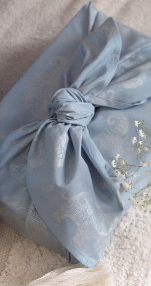 Sky Elephants Fabric Gift Wrap Furoshiki Cloth - Single Sided from FabRap