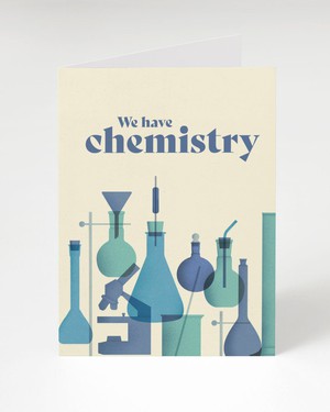 Wenskaart labo "We have chemistry" from Fairy Positron