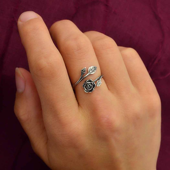 Zilveren ring roos from Fairy Positron