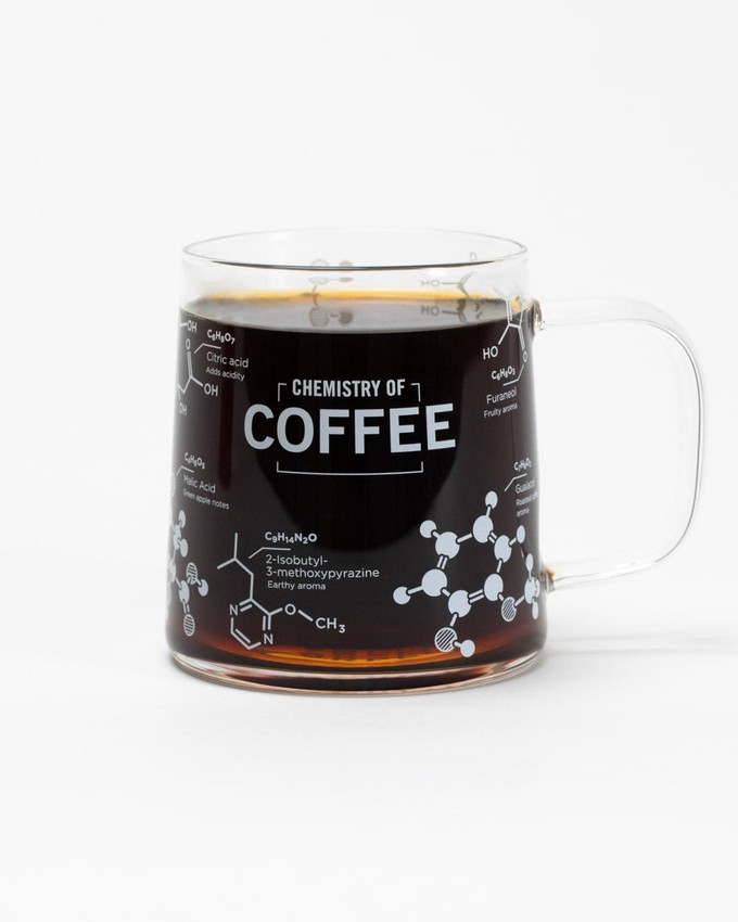Glazen Mok “The Chemistry of Coffee” from Fairy Positron