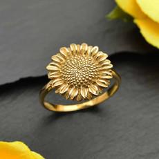 Bronzen ring zonnebloem van Fairy Positron