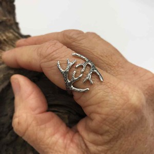 Zilveren ring gewei from Fairy Positron