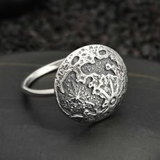Zilveren ring maan via Fairy Positron