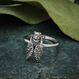 Zilveren ring cicade from Fairy Positron