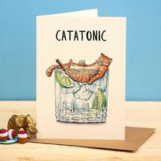 Wenskaart kat "Catatonic" via Fairy Positron
