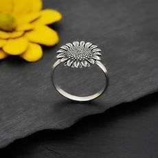 Zilveren ring zonnebloem van Fairy Positron