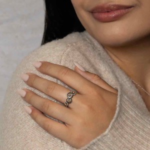 Zilveren/bronzen ring madeliefjesketting from Fairy Positron