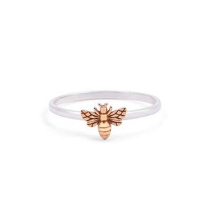 Zilveren ring met bronzen bij from Fairy Positron