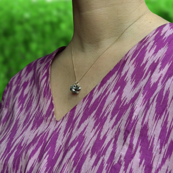 Zilveren halsketting T-rexschedel from Fairy Positron