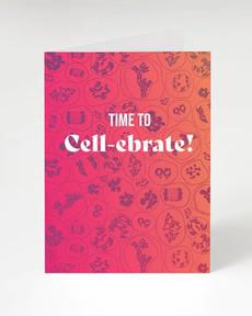 Wenskaart verjaardag "Time to Cell-ebrate" van Fairy Positron