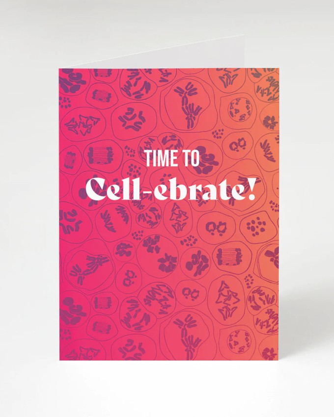 Wenskaart verjaardag "Time to Cell-ebrate" from Fairy Positron