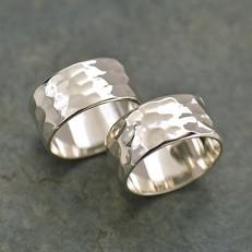Zilveren ring "hammertime" (breed) van Fairy Positron
