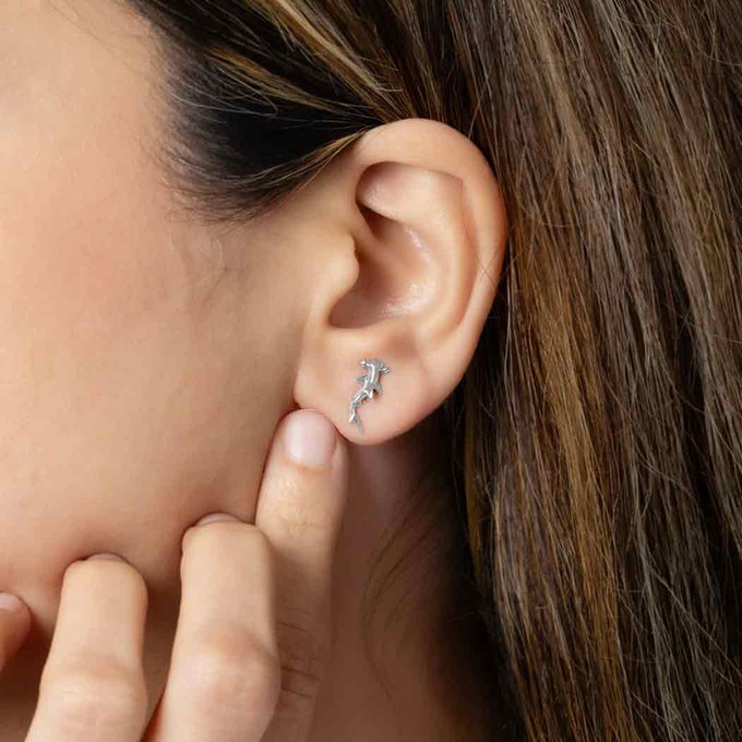 Zilveren oorbellen hamerhaai from Fairy Positron