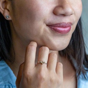 Zilveren ring met bronzen bij from Fairy Positron